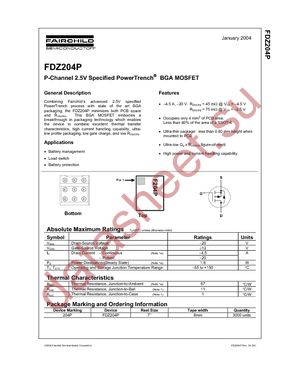 FDZ204P datasheet  